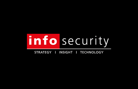 Logo with the word infosecurity; info is in white text on a red box, security is in white on black. Below, it says: Strategy | Insight | Technology in white on a black background.