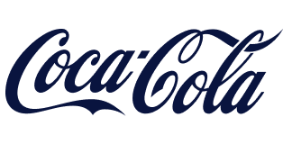 The Coca-Cola logo featuring the brand name written in classic, flowing Spencerian script with dark blue lettering on a light background.