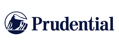 The Prudential logo featuring a stylized mountain inside a circle to the left of the word “Prudential” in bold, dark blue font on a light background.
