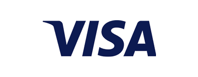 The image shows the VISA logo in bold, dark blue capital letters on a light grey background.